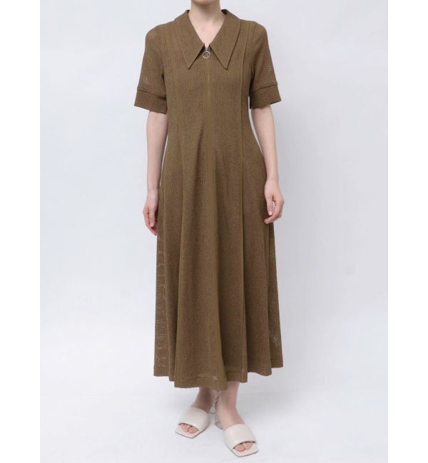 LAGUNAMOON「メッシュレースカラーネックワンピース」|ワンピース|