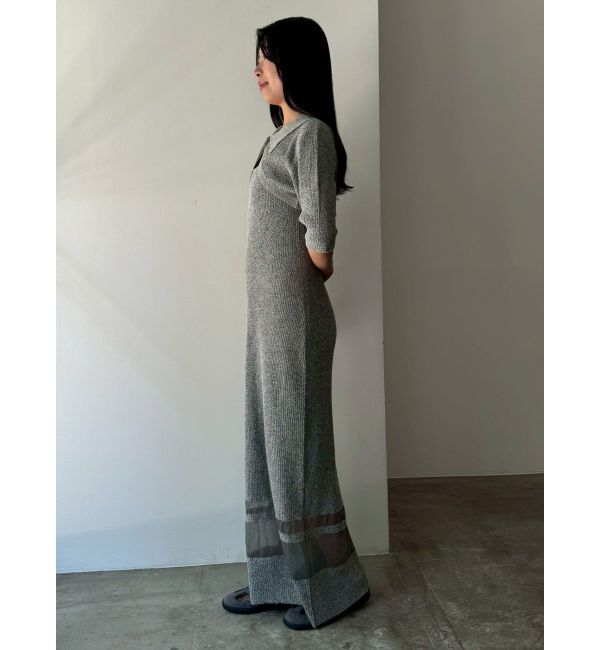 LAGUNAMOON「【riiさんコラボカラー・サイズあり】クロップドカーデセットニットワンピース」|ワンピース|