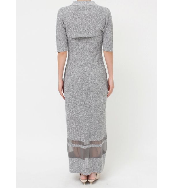 LAGUNAMOON「【riiさんコラボカラー・サイズあり】クロップドカーデセットニットワンピース」|ワンピース|