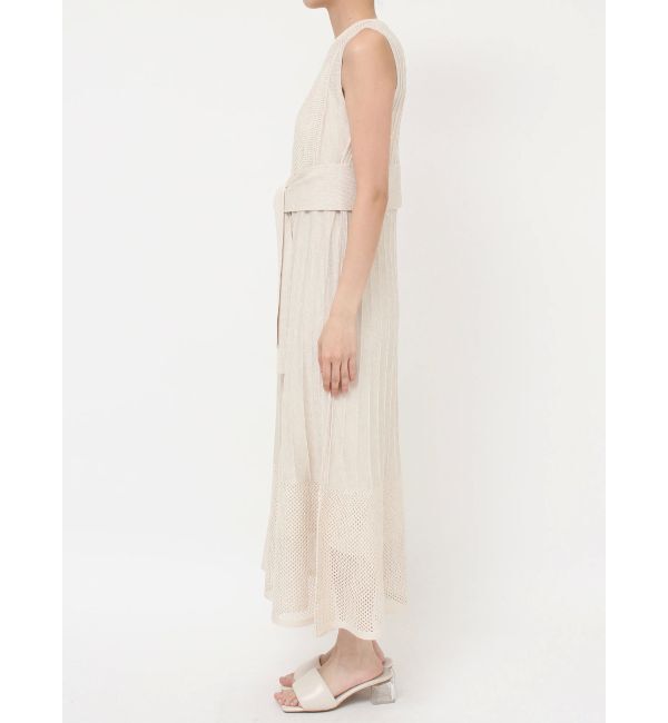 LAGUNAMOON「ストライプメッシュニットワンピース」|ワンピース|