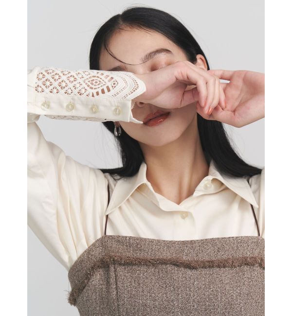 LAGUNAMOON「ツイードフリンジキャミソール」|キャミソール|