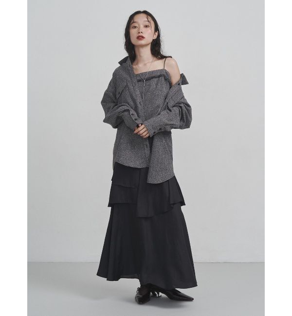 LAGUNAMOON「ツイードフリンジキャミソール」|キャミソール|