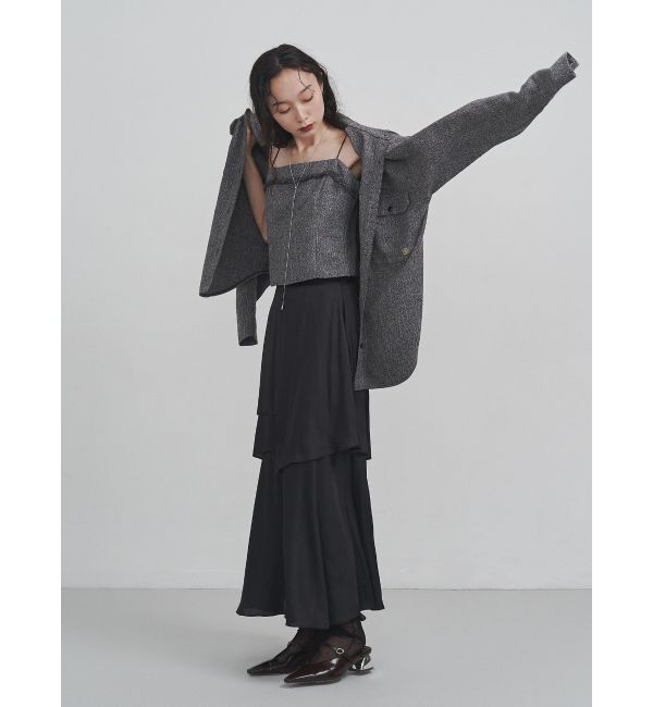 LAGUNAMOON「ツイードフリンジキャミソール」|キャミソール|