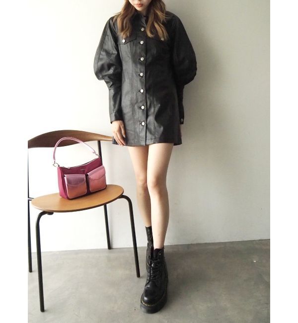 EVRIS「デザインスリーブミニワンピース」|ワンピース|