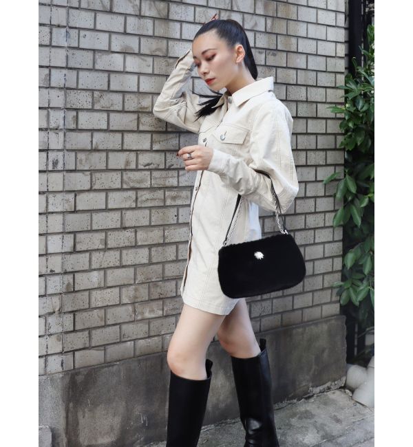 EVRIS「デザインスリーブミニワンピース」|ワンピース|