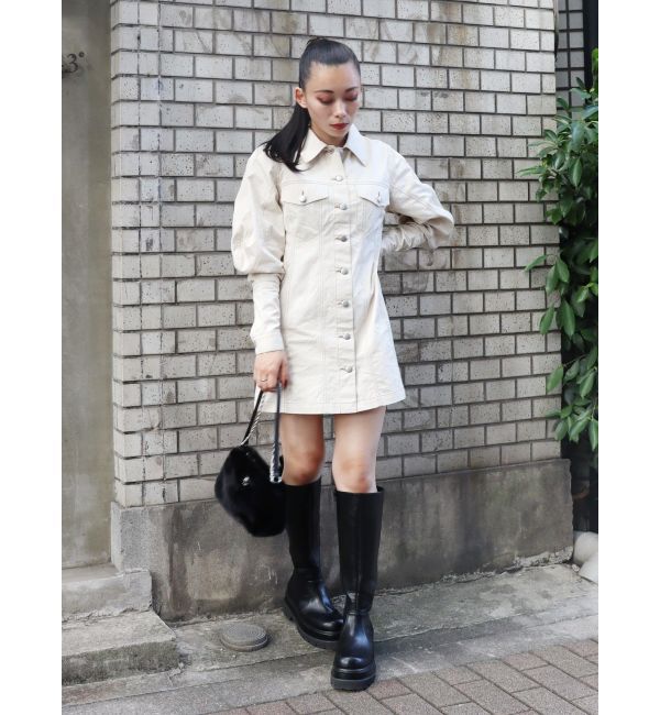 EVRIS「デザインスリーブミニワンピース」|ワンピース|