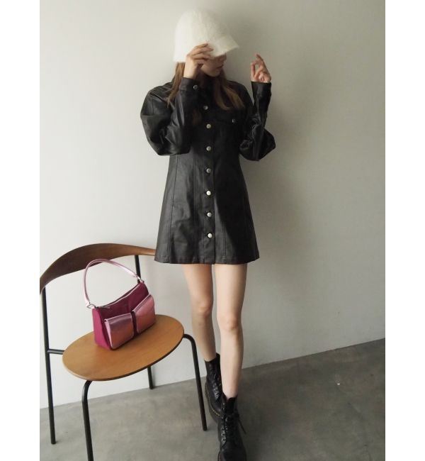 EVRIS「デザインスリーブミニワンピース」|ワンピース|