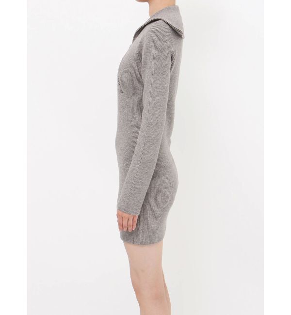 EVRIS「ジップタートルニットミニワンピース」|ワンピース|
