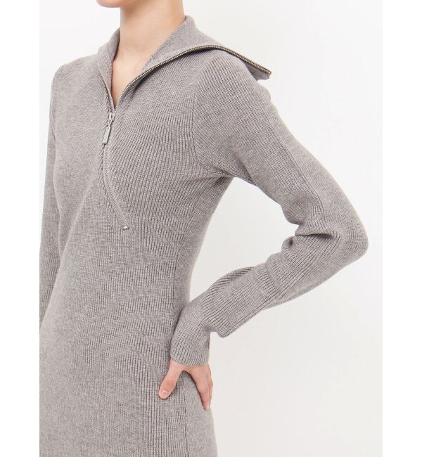 EVRIS「ジップタートルニットミニワンピース」|ワンピース|