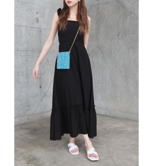 EVRIS「フリルショルダー3WAYロングワンピ－ス」|ワンピース|