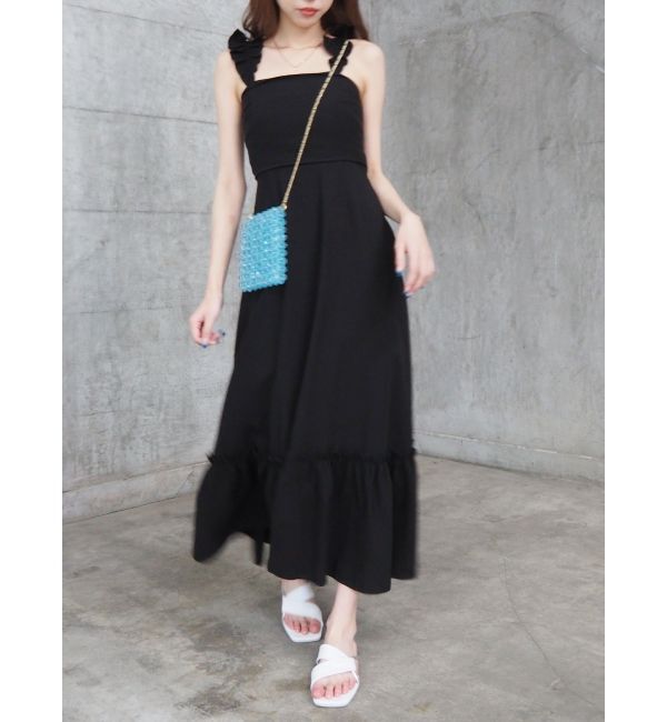 EVRIS「フリルショルダー3WAYロングワンピ－ス」|ワンピース|