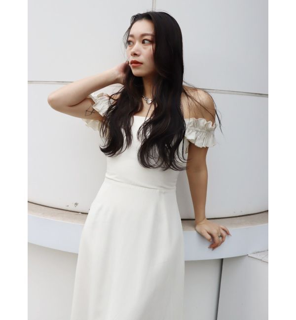 EVRIS「フリルショルダー3WAYロングワンピ－ス」|ワンピース|