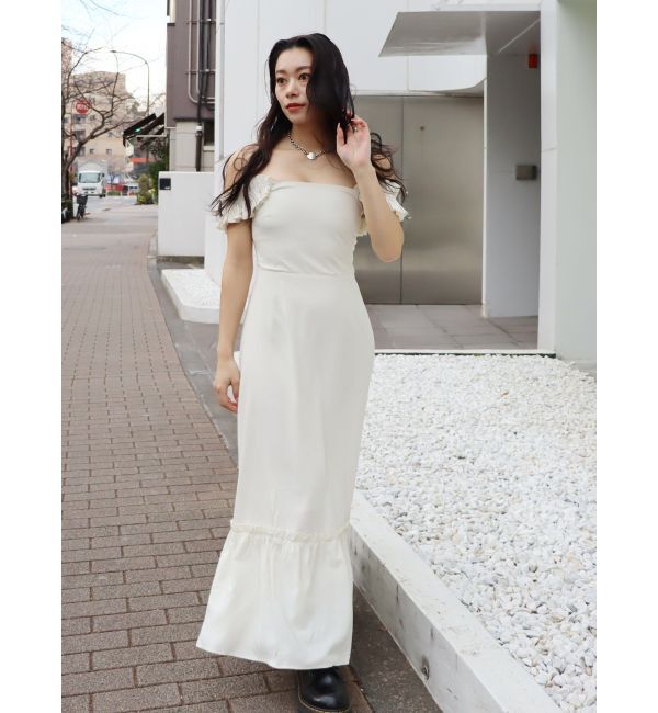 EVRIS「フリルショルダー3WAYロングワンピ－ス」|ワンピース|