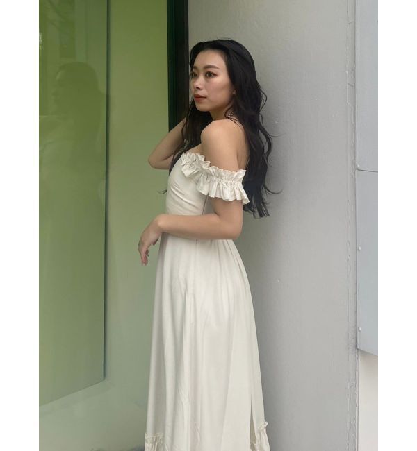 EVRIS「フリルショルダー3WAYロングワンピ－ス」|ワンピース|