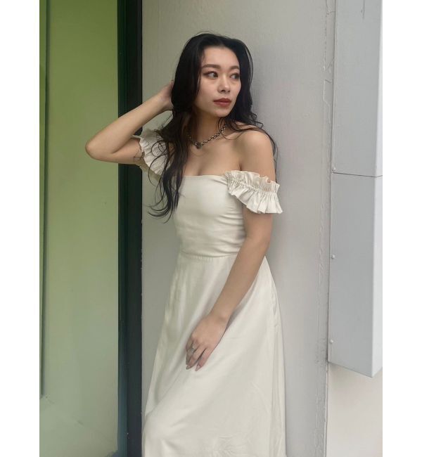 EVRIS「フリルショルダー3WAYロングワンピ－ス」|ワンピース|