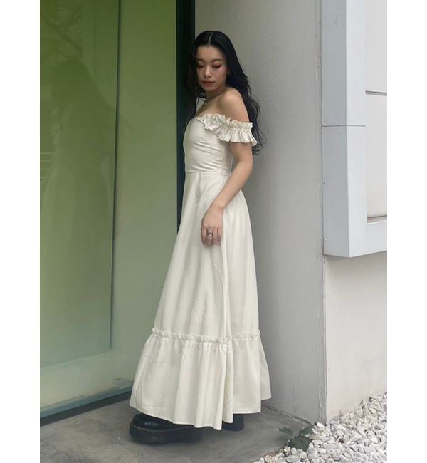 EVRIS「フリルショルダー3WAYロングワンピ－ス」|ワンピース|