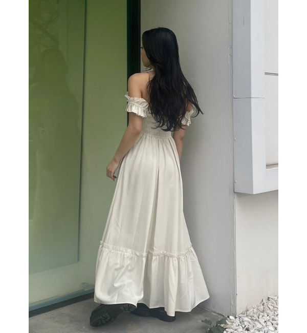 EVRIS「フリルショルダー3WAYロングワンピ－ス」|ワンピース|