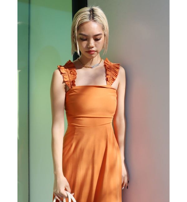 EVRIS「フリルショルダー3WAYロングワンピ－ス」|ワンピース|