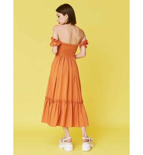 EVRIS「フリルショルダー3WAYロングワンピ－ス」|ワンピース|