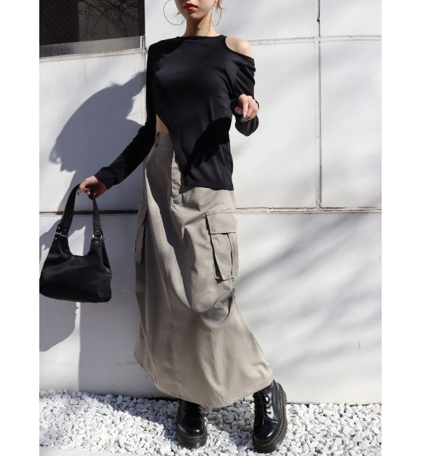 EVRIS「マルチドロストカーゴロングスカート」|スカート|