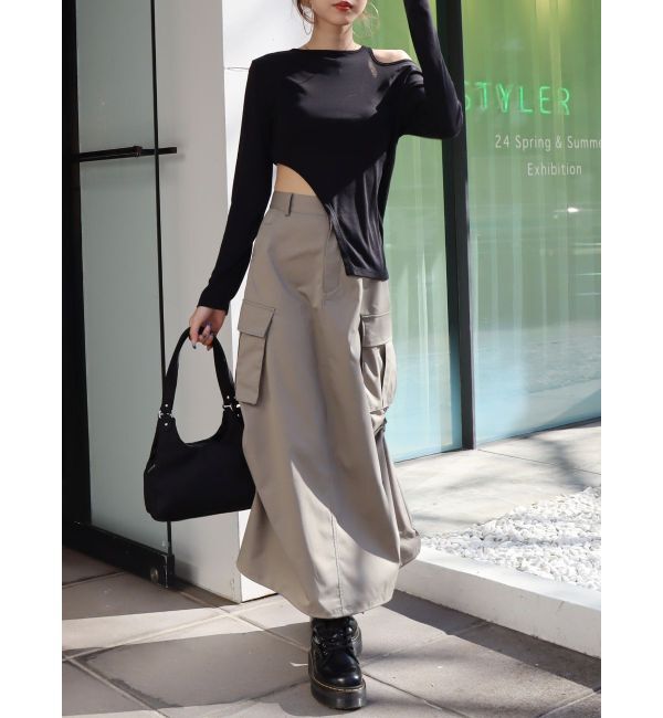 EVRIS「マルチドロストカーゴロングスカート」|スカート|
