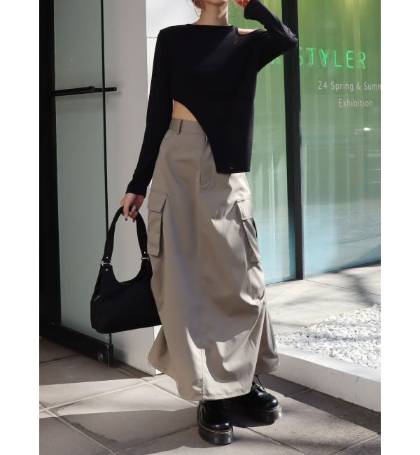 EVRIS「マルチドロストカーゴロングスカート」|スカート|