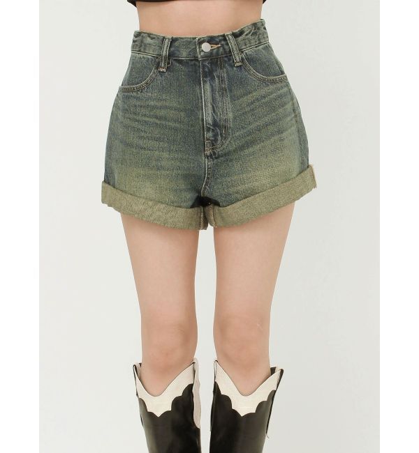 EVRIS「ロールアップデニムショートパンツ【セットアップ着用可能】」|デニム|