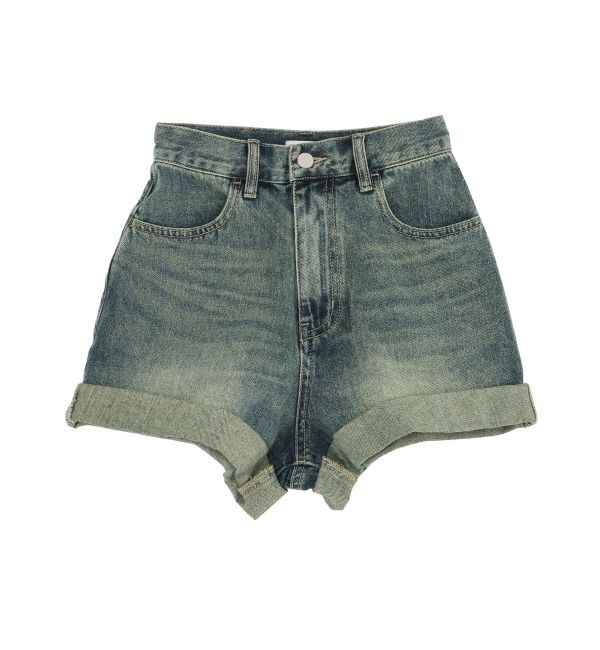 EVRIS「ロールアップデニムショートパンツ【セットアップ着用可能】」|デニム|
