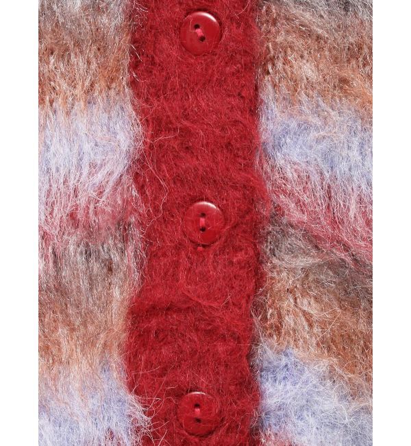 EVRIS「ソフトシャギーボーダーニットカーディガン」|カーディガン|