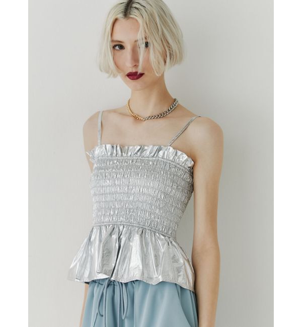 jouetie「メタリックシャーリングビスチェ【セットアップ対応】」|キャミソール|