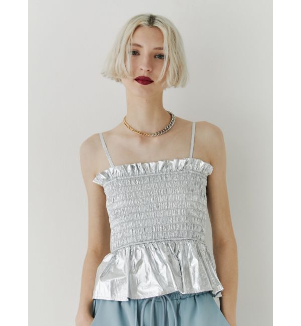 jouetie「メタリックシャーリングビスチェ【セットアップ対応】」|キャミソール|