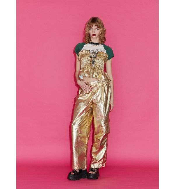 jouetie「メタリックシャーリングビスチェ【セットアップ対応】」|キャミソール|