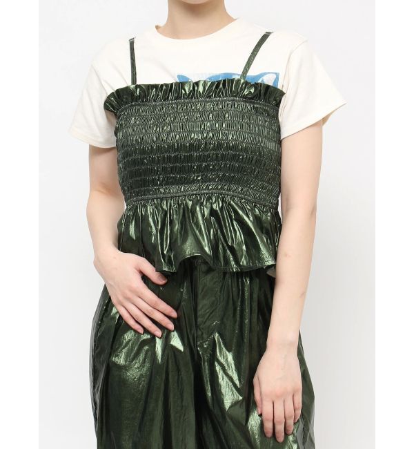 jouetie「メタリックシャーリングビスチェ【セットアップ対応】」|キャミソール|