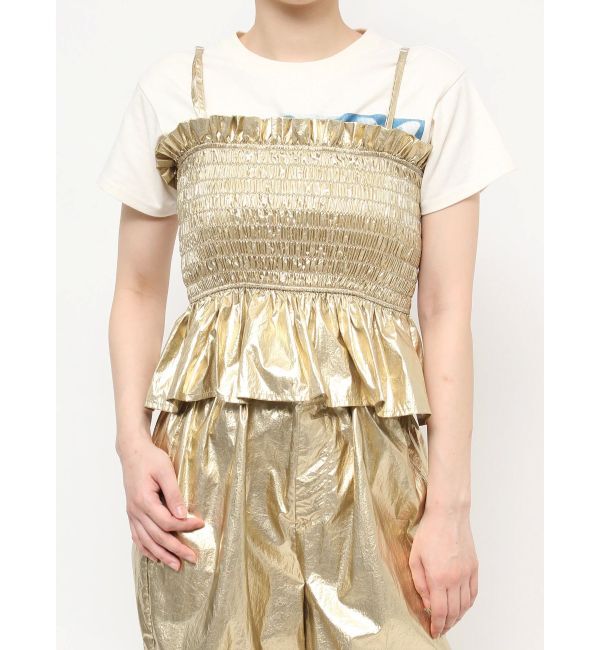 jouetie「メタリックシャーリングビスチェ【セットアップ対応】」|キャミソール|