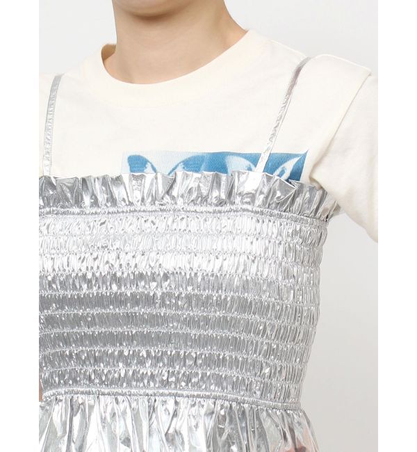 jouetie「メタリックシャーリングビスチェ【セットアップ対応】」|キャミソール|