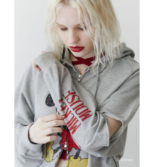 jouetie「【ミッキー＆ミニー】ダブルZIPスリットフーディ【セットアップ対応】」|パーカー|