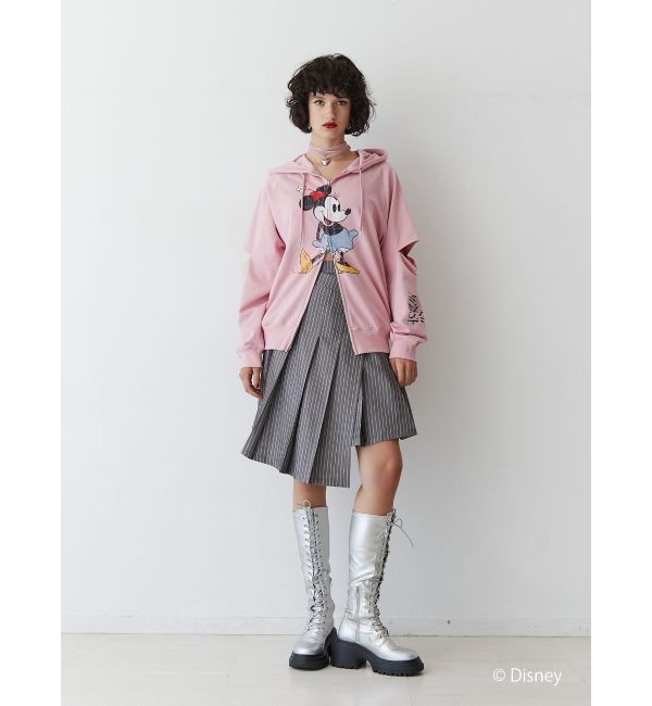 jouetie「【ミッキー＆ミニー】ダブルZIPスリットフーディ【セットアップ対応】」|パーカー|