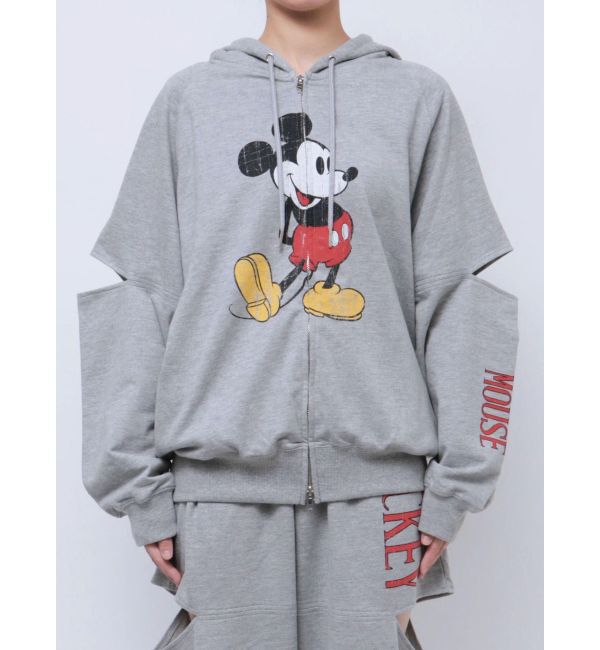 jouetie「【ミッキー＆ミニー】ダブルZIPスリットフーディ【セットアップ対応】」|パーカー|