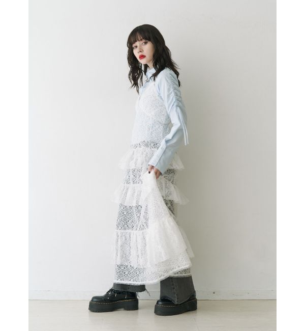 jouetie「ティアードフリルランジェリーワンピース」|ワンピース|