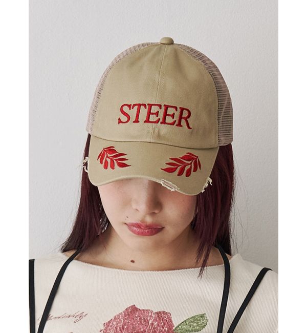 jouetie「ヴィンテージライクロゴメッシュキャップ」|キャップ・キャスケット|ベージュ