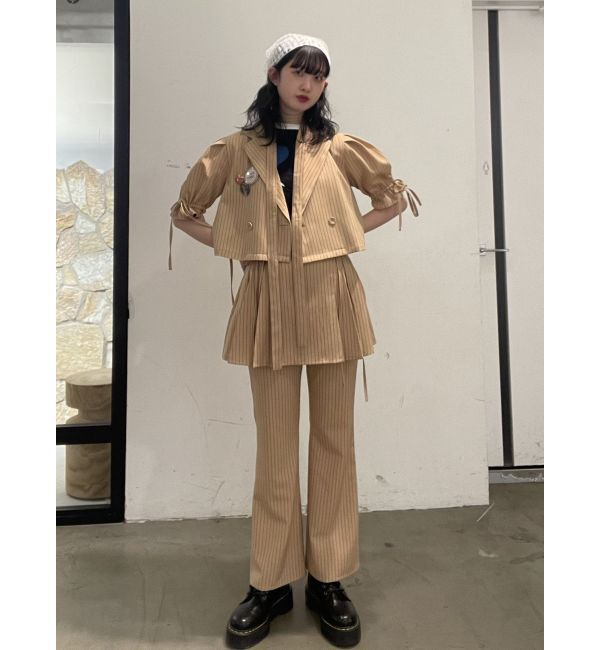 jouetie「【FRUITSZIPPER鎮西寿々歌】クロップドジャケット」|テーラードジャケット|