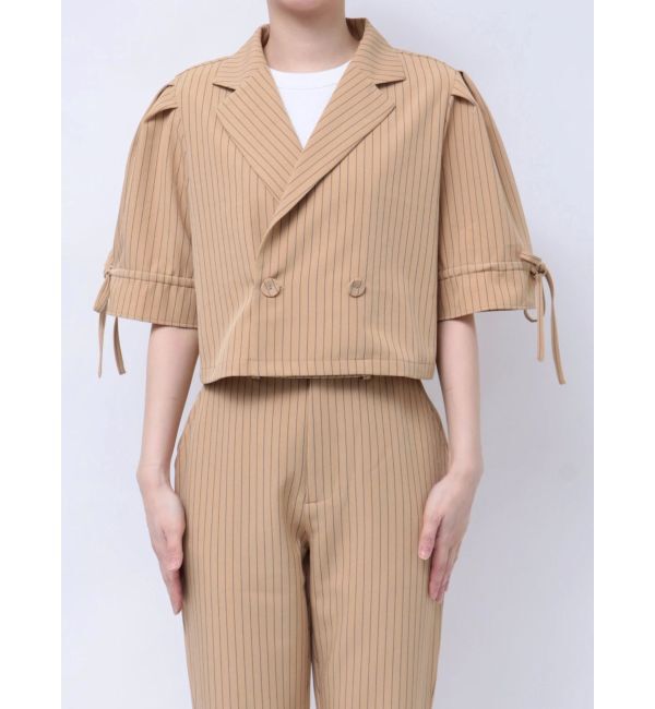 jouetie「【FRUITSZIPPER鎮西寿々歌】クロップドジャケット」|テーラードジャケット|