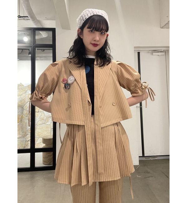 jouetie「【FRUITSZIPPER鎮西寿々歌】クロップドジャケット」|テーラードジャケット|