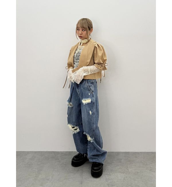 jouetie「【FRUITSZIPPER鎮西寿々歌】クロップドジャケット」|テーラードジャケット|