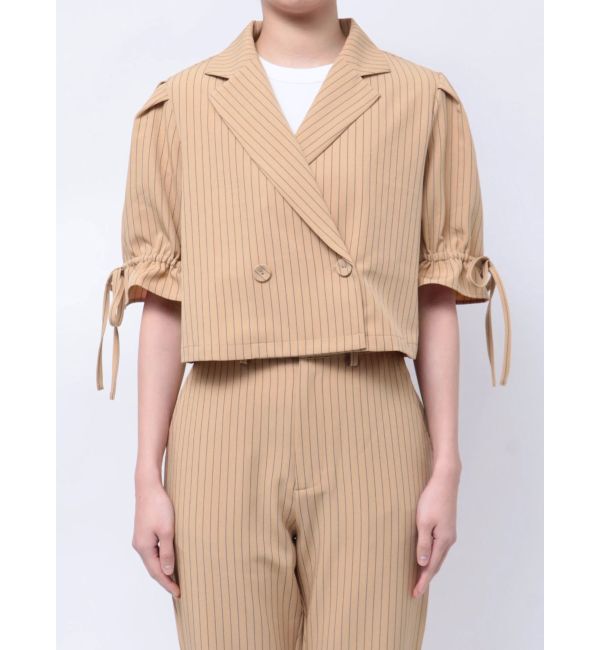 jouetie「【FRUITSZIPPER鎮西寿々歌】クロップドジャケット」|テーラードジャケット|