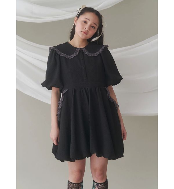 merry jenny「バルーンパフミニワンピース」|ワンピース|