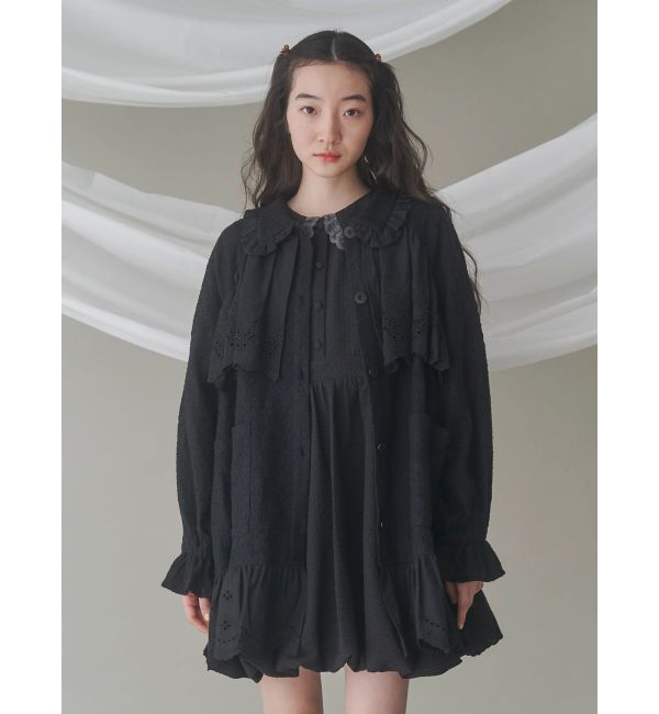 merry jenny「バルーンパフミニワンピース」|ワンピース|