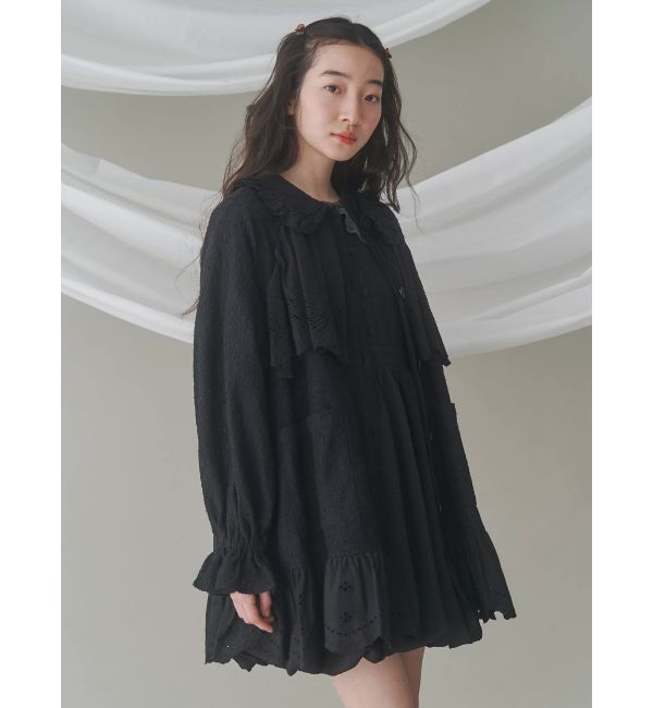 merry jenny「バルーンパフミニワンピース」|ワンピース|