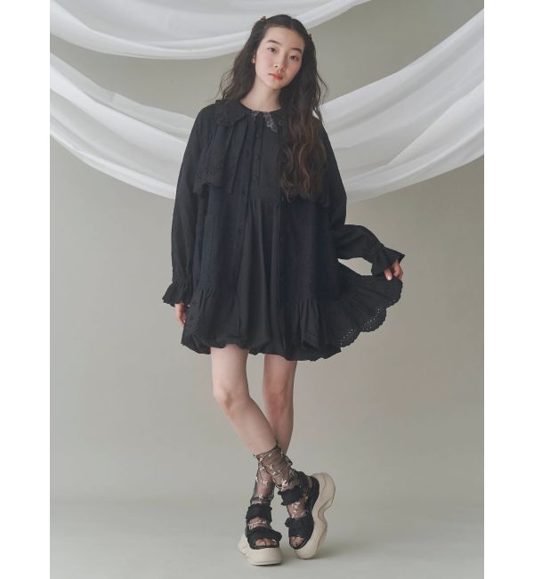 merry jenny「バルーンパフミニワンピース」|ワンピース|