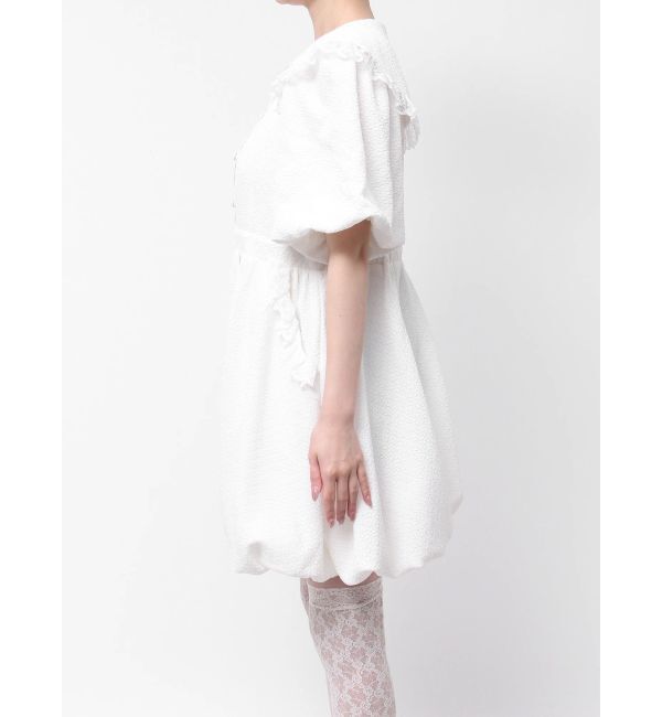 merry jenny「バルーンパフミニワンピース」|ワンピース|